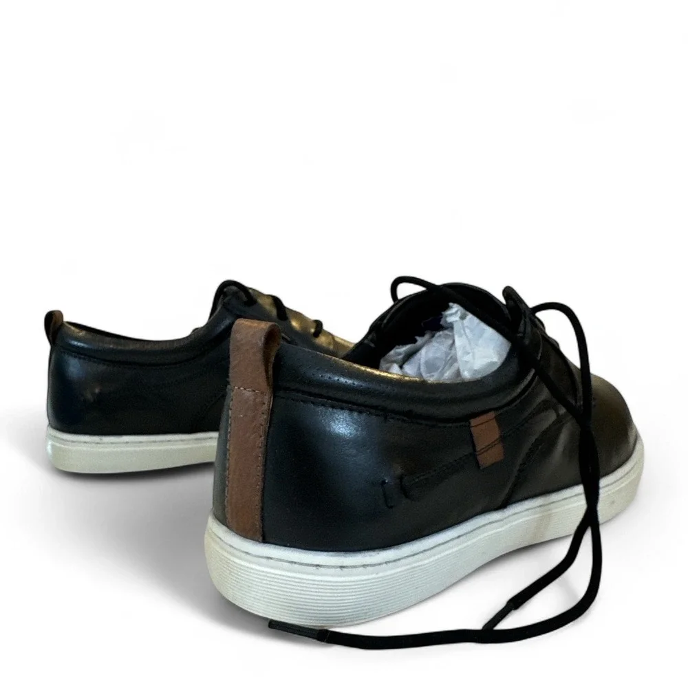Ped Lite Finn Mens Sz 9.5M Neuropathy Diabetic Black‎ Leather Lace Up Shoes NIB